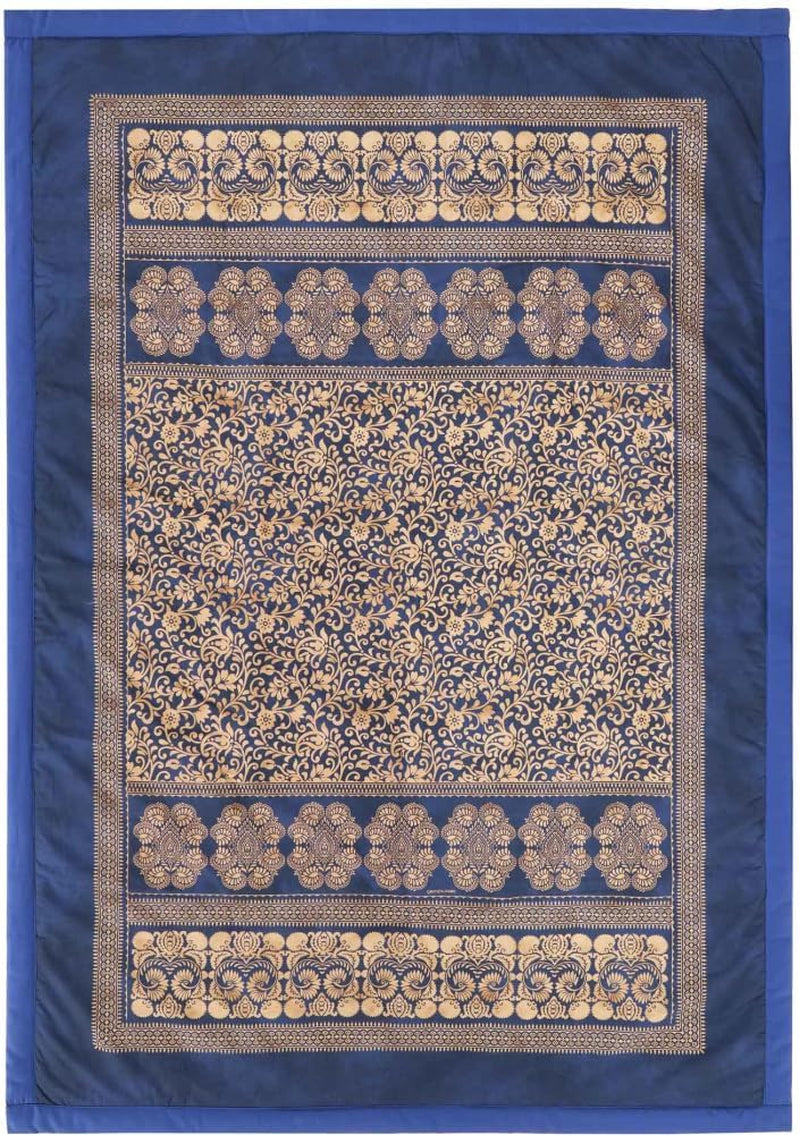 BASSETTI karierte Baumwolle TORCELLO Farbe DUNKELBLAU B1 Größe 135X190 Bettdecken und Steppdecken Naty Shop Dunkelblau 135X190