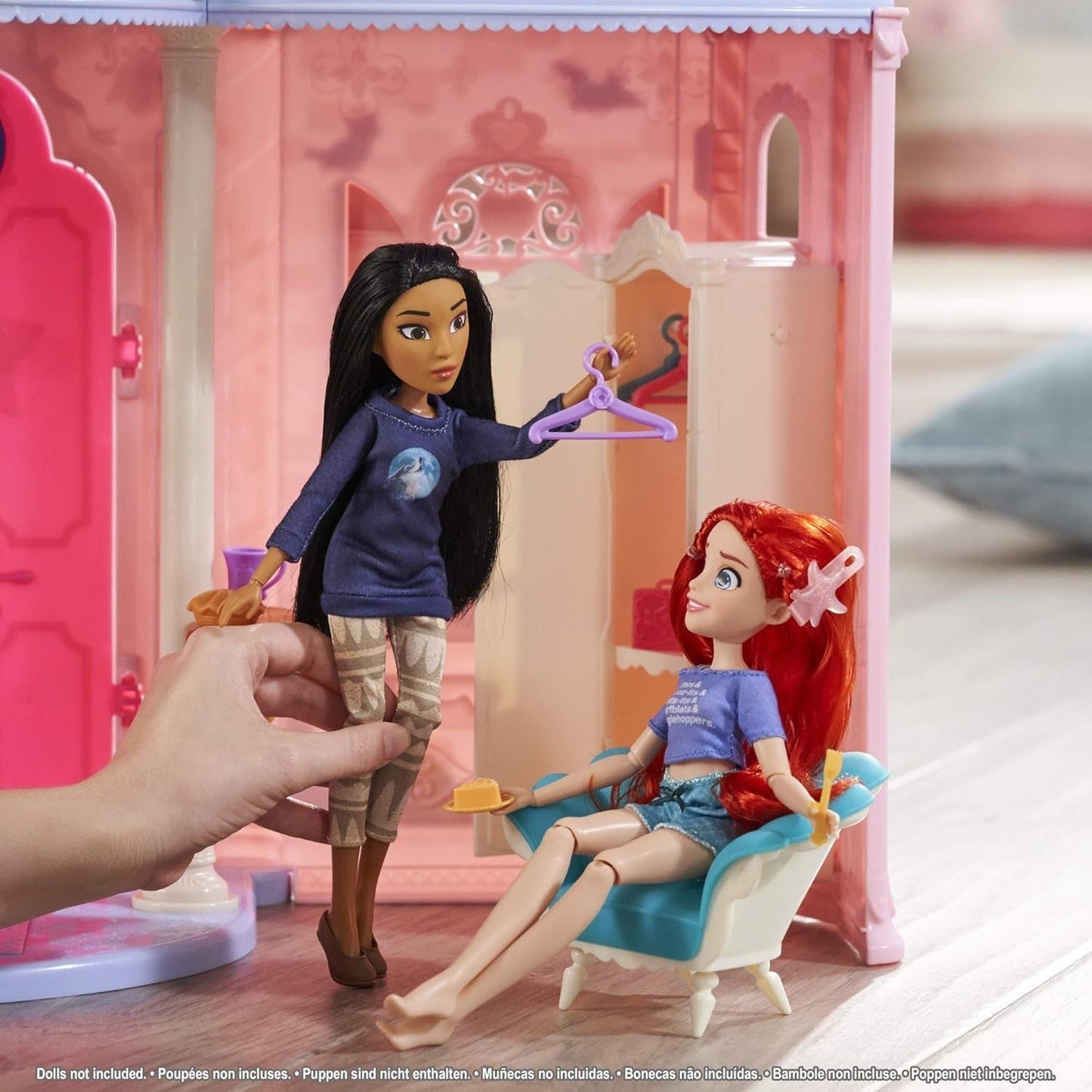 Disney Princess Castle Comfy Squad Puppenhaus mit 6 Möbelstücken und 16 Zubehörteilen Spielzeug für 5-jährige Mädchen Puppenhäuser Naty Shop