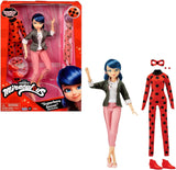 BANDAI – Miraculous Ladybug – Modepuppe Marinette und Ladybug – 26 cm große Gelenkpuppe mit 2 Outfits – Miraculous Toy Gelenkpuppe – Spielzeug für Kinder ab 4 Jahren – P50355