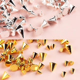 Mini Metall Nieten Punk Nail Charms Gold Silber Strasssteine ​​​​Nägel Charm Kegel Spikes Nagelschmuck Glitzersteine ​​​​Nail Art Studs Nagel Steine ​​​​Legierung Nagelanhänger Rhinestones Nageldesign Zubehör