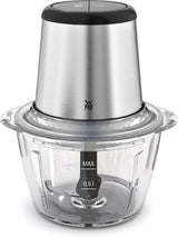 WMF Kult X Edition Zerkleinerer Elektrisch Mit Glasbehälter, Blitzhacker 320 W, 2 Geschwindigkeitsstufen, Großer Mixbehälter, Cromargan Matt Kitchen Naty Shop
