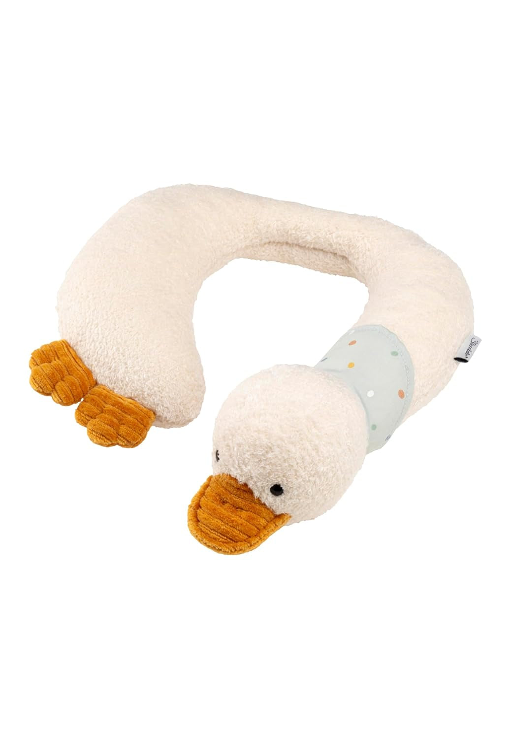 Edda Lou Enten-Nackenstütze, U-förmiges Nackenkissen, Tierkopfkissen für Jungen und Mädchen, ideal für Auto, Flugzeug und Reisen, orthopädische Nackenkissen, Naty Shop
