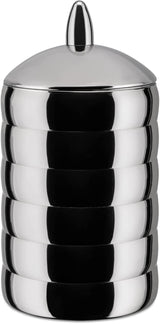 Alessi Kalistò 2 CB02 – Küchendose aus Edelstahl 18/10 mit Aluminiumknopf, 114 cl, silber Lebensmittelaufbewahrungsboxen Naty Shop Kalisto 2