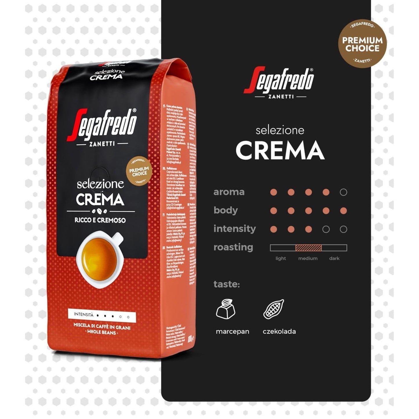 Segafredo Zanetti Selezione Sahnebohnen, 6er Pack (1 x 1 kg)