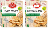 RUF Lievito Madre Sauerteig, Milder Weizen-Sauerteig, Mutterteig, Kurze Teigruhe Durch Enthaltene Trockenhefe, Lievito Madre Getrocknet Für Brot, Baguette, Focaccia, 3X35G Mischung zum Backen und Kochen Naty Shop 105 G (2Er Pack) Lange Teigruhe