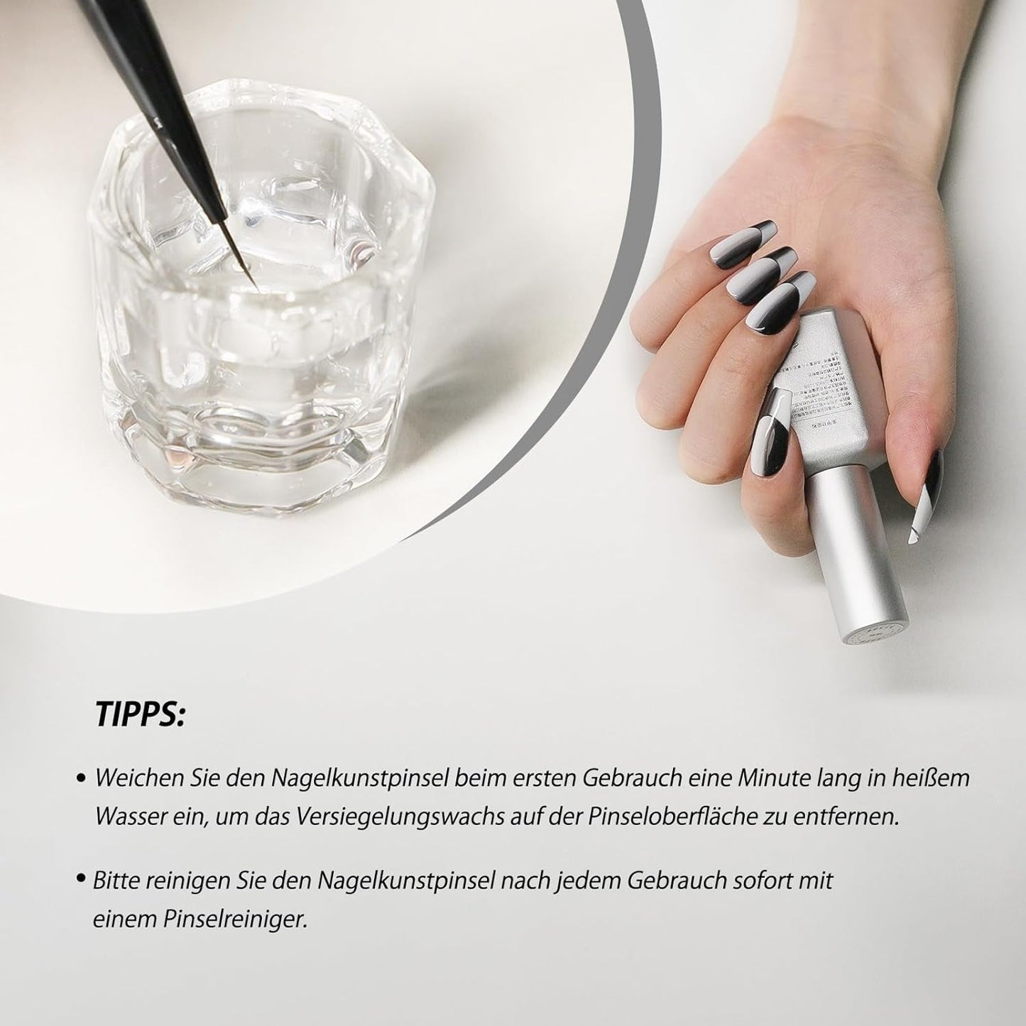 Nagel Pinsel 8 Stück Pinsel Für Gelnägel, Nageldesign Gel Pinsel Dotting Painting Line Pen Für Nagelack Gel Acryl Nagel Pinsel Nailart Kit Acryl Pinsel Fineliner Nägel Selber Machen