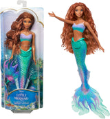 Mattel Disney Ariel – Die kleine Meerjungfrau-Puppe, inspiriert vom Film „Die kleine Meerjungfrau“, Meerjungfrau-Spielzeug, positionierbar, Disney-Geschenke, Spielzeug für Kinder ab 3 Jahren, HLX08