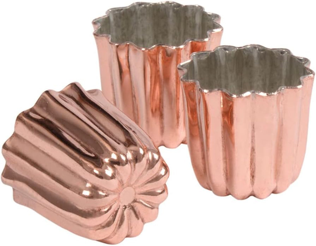 Backformen, Kupfer, 17,5 x 6 x 6 cm, 3 Stück Backformen und Tabletts Naty Shop