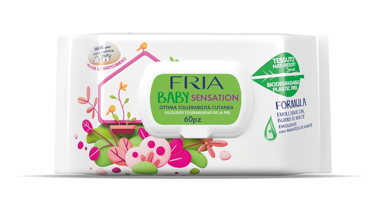 Baby Sensation Windeln mit Sheabutter, hautberuhigend, dermatologisch getestet, 60 Stück