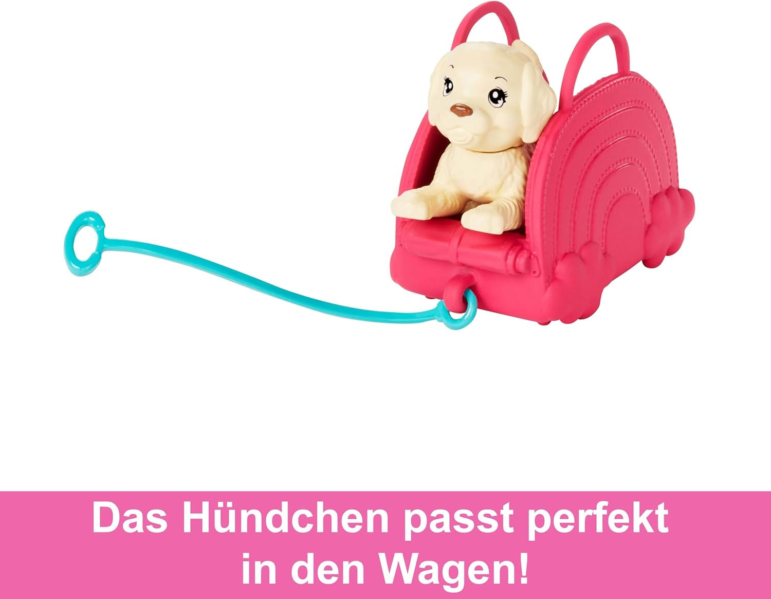 Barbie Chelsea Puppe & Zubehör 6-teiliges Welpen-Reiseset inklusive Hundekäfig HJY17
