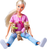 Simba Steffi Love Dog Trainer, Spielzeugpuppe als Hundetrainerin mit Trainingsparcours, 3 Hunde und Zubehör, 29 cm, ab 3 Jahren