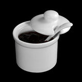 Holst Porcelain AT 216 FA1 Kanister 0,17 l Fass mit Löffel, weiß, 8,5 x 8,5 x 6,5 cm