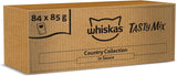 Whiskas Adult Nassfutter 1+ Tasty Mix Country Collection in Sauce, 84 Beutel, 84 x 85 g (1 Großpackung) – Hochwertiges Nassfutter für erwachsene Katzen