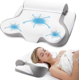 TopEsct Memory Foam Kissen, Seitenschläferkissen, Nackenkissen, Kopfkissen für Seiten- und Rückenschläfer (Grau)