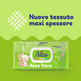 Reinigungstücher für Kinder und Babys – mit Aloe Vera und Arganöl – dermatologisch getestet – physiologischer pH-Wert – Maxiformat: Packung mit 72 Tüchern – Schön