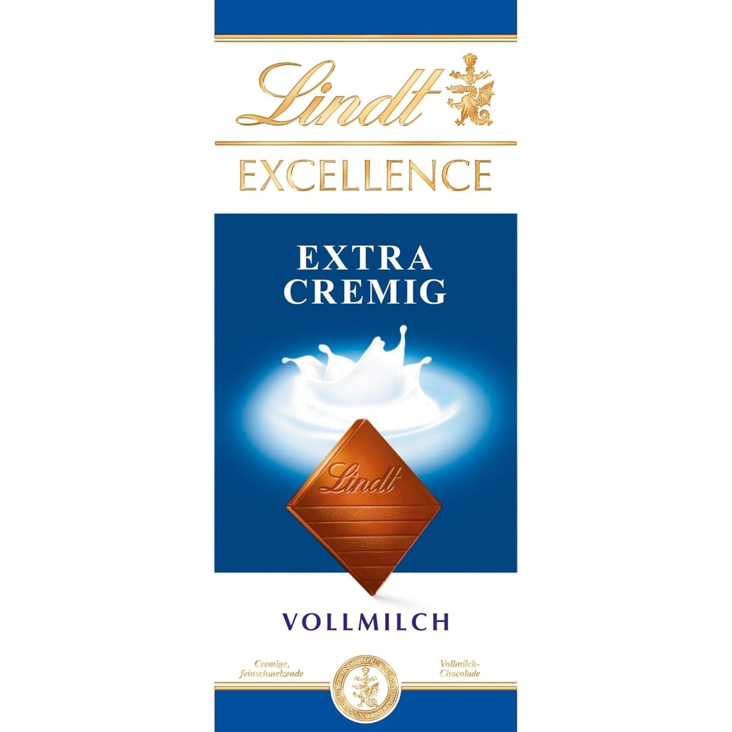 Lindt EXCELLENCE Extra cremige Milchschokolade | Riegel 100g | Feine Premium-Vollmilchschokolade mit cremig-milchigem Geschmack | Intensives und anhaltendes Aroma | Schokoladengeschenk