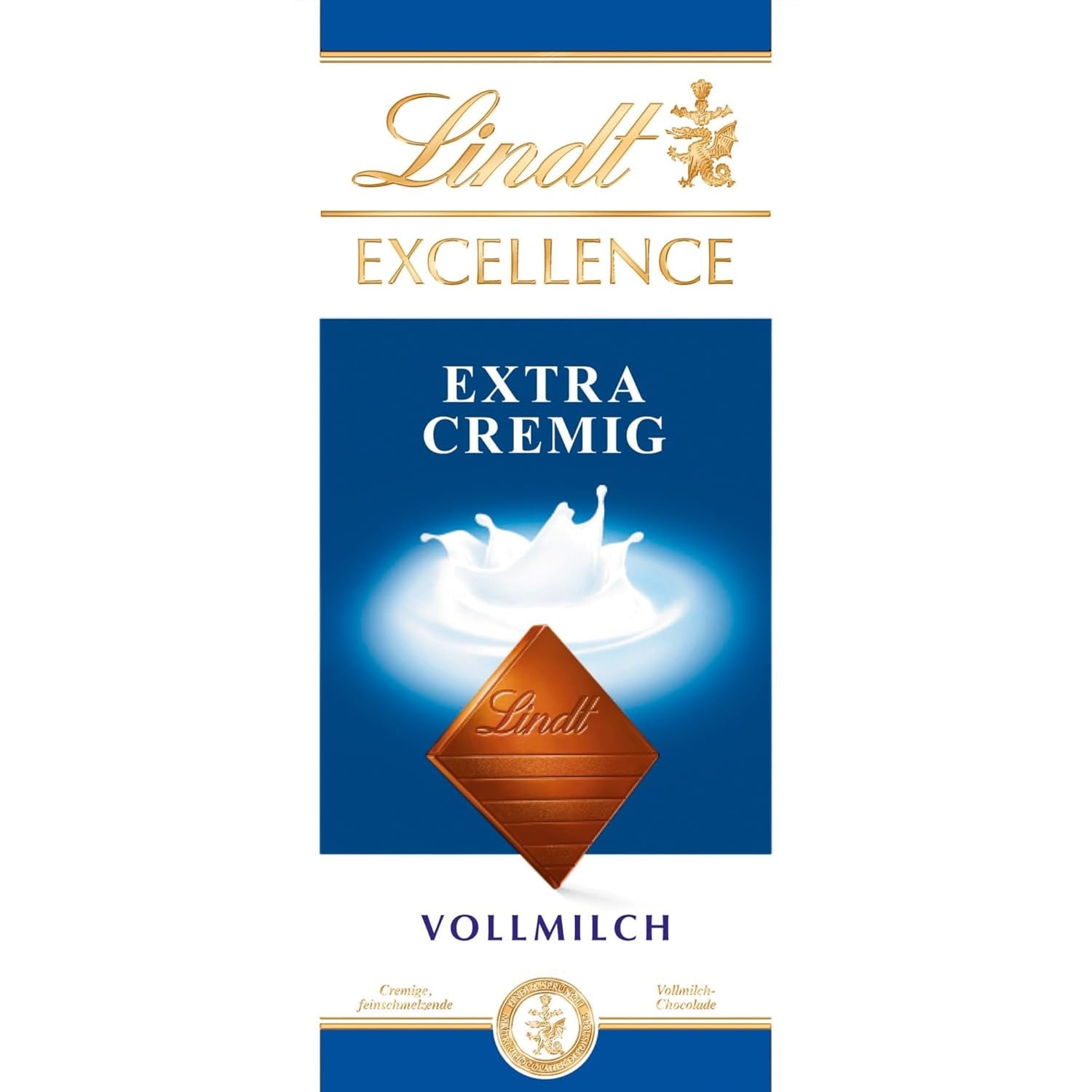 Lindt EXCELLENCE Extra cremige Milchschokolade | Riegel 100g | Feine Premium-Vollmilchschokolade mit cremig-milchigem Geschmack | Intensives und anhaltendes Aroma | Schokoladengeschenk