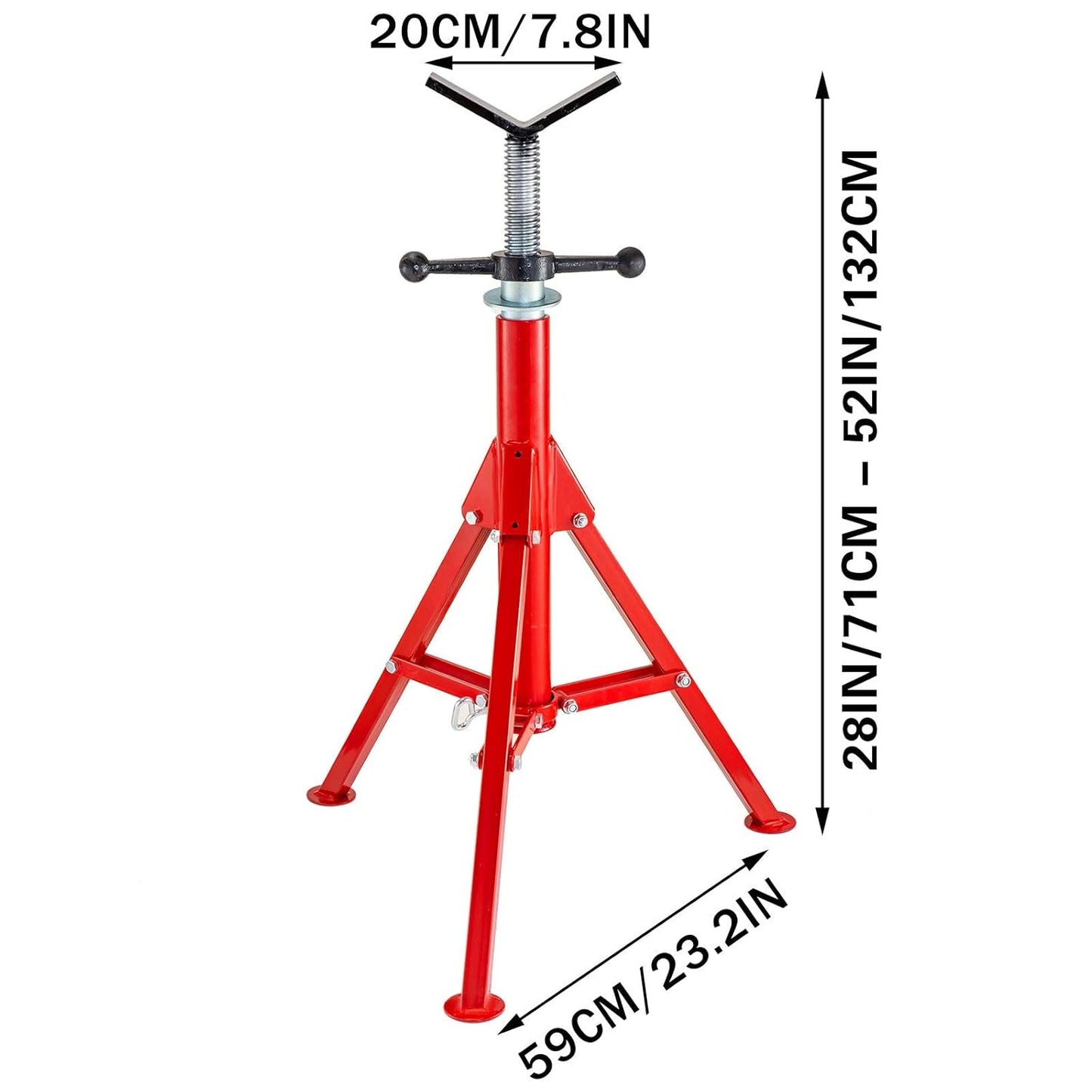 VEVOR Schlauchhalter 4500 lbs Schlauchhalter mit V-Kopf zur Unterstützung des Schlauchs beim Einfädeln, höhenverstellbar bis 132 cm
