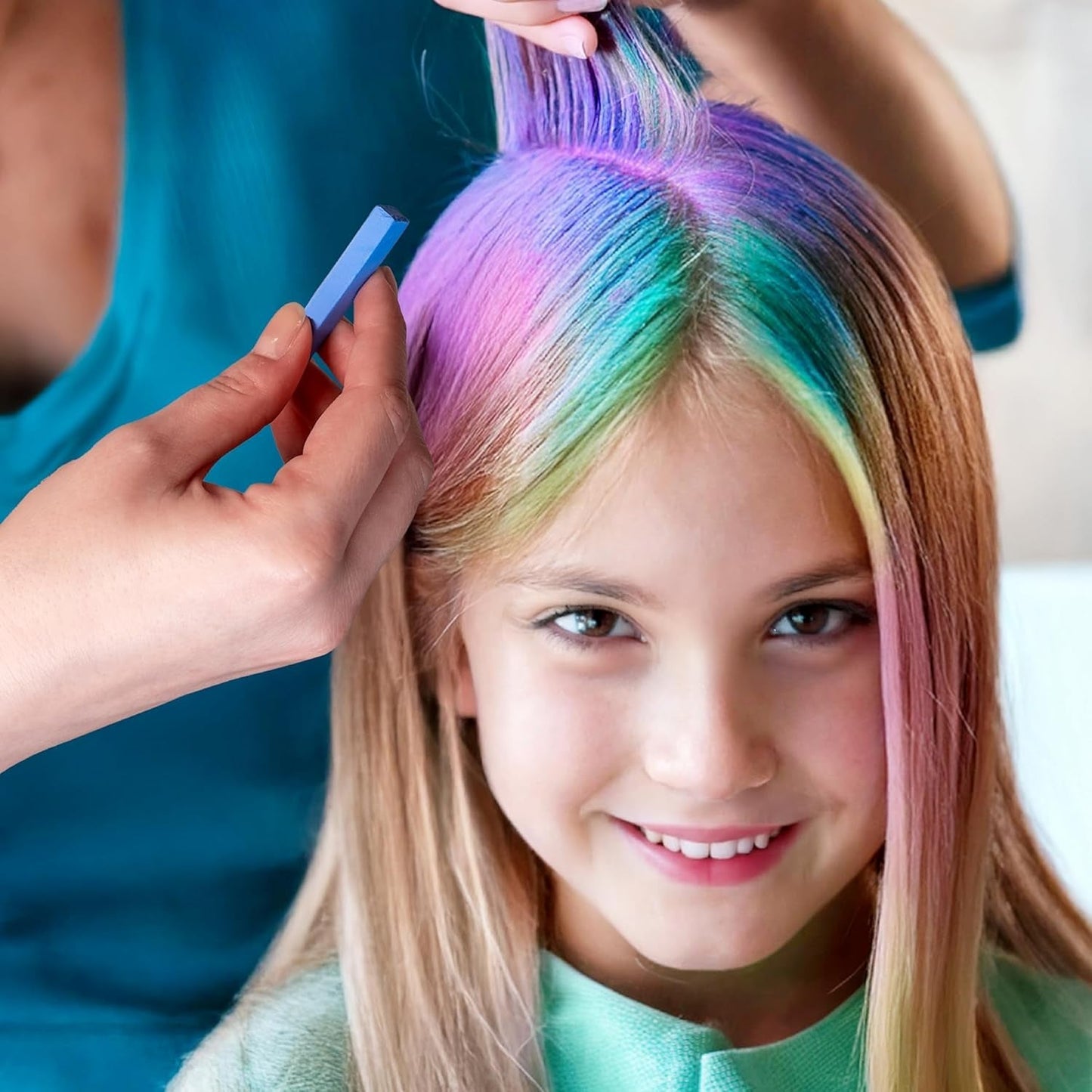Lebendiges 12-Farben-Haarfärbestift-Set (Wagen) - einfach zu verwenden - auswaschbar - temporäre Haarfärbung - auch für dunkle Haarfarben - als Geschenk Halloween Karneval Geburtstag Weihnachten Haarfärbemittel Naty Shop