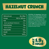 Karamell-Haselnuss-Schokoriegel voraus | 12 Schokoriegel x 35 g ohne Zuckerzusatz | 1,9 g Zucker pro Riegel | Knuspriger Haselnuss- und Karamellgeschmack | Low-Carb-Süßigkeiten | Kein Palmöl