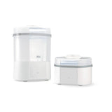 Modularer Chicco-Sterilisator mit Trocknungsfunktion, Babyflaschen-Sterilisator, Beißring und Schnuller mit automatischem Stopp, mikrowellengeeignet, geeignet zum Sterilisieren von bis zu 6 330-ml-Flaschen