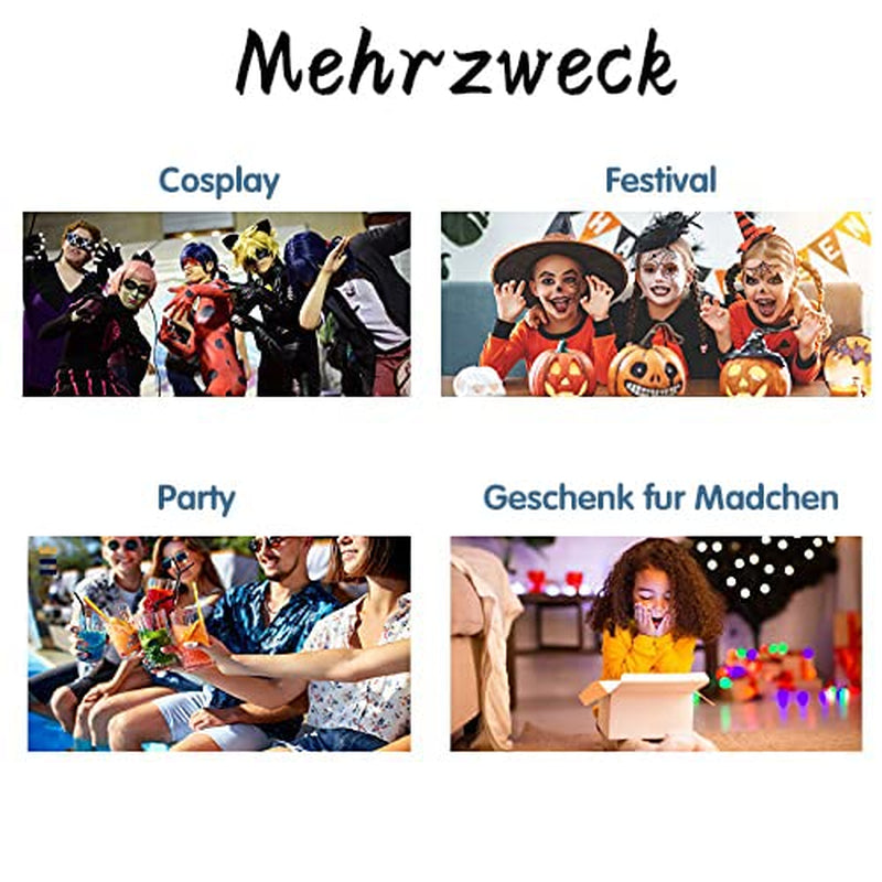 Byhoo 6 Stück temporäre Haarfarbe für schwarzes Haar, Haarkreide, waschbare Haarfarbe, Geschenkidee für Mädchen, Geburtstagsgeschenk für Teenager. Naty Shop Haarfärbemittel