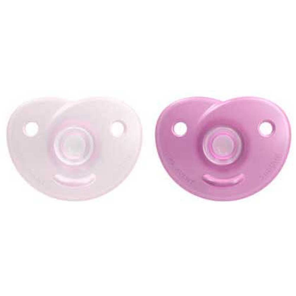 Philips AVENT Soothie – BPA-freier Schnuller für Babys im Alter von 0–6 Monaten, rosa/hellrosa (Modell SCF099/22)