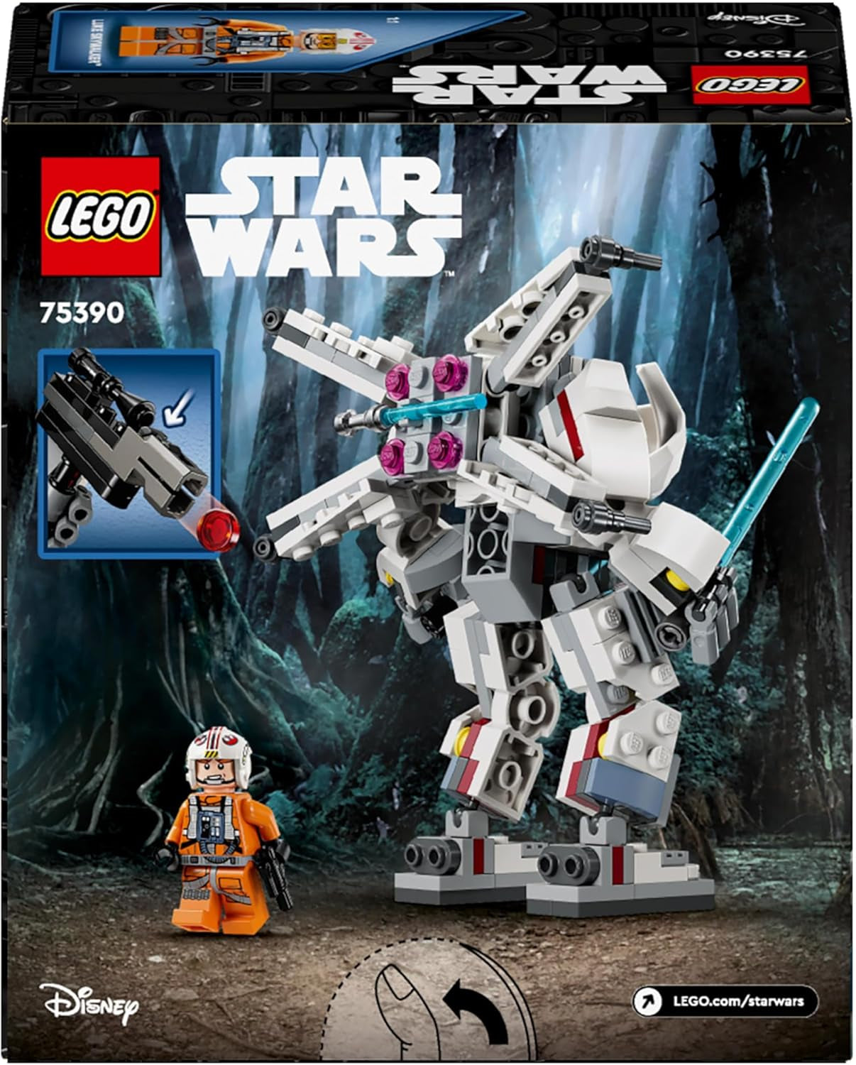 LEGO Star Wars Luke Skywalkers X-Wing Mech, Spielzeugsteine zum Sammeln, Action-Abenteuer, Geschenkidee für kreative Jungen und Mädchen ab 6 Jahren. 75390 Bausets Besuchen Sie den LEGO-Store