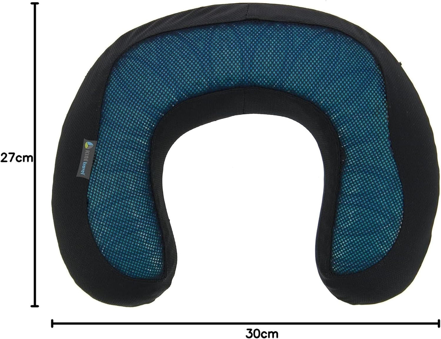 Kine Travel 169803 Gel-Nackenkissen Physiogeprüftes ergonomisches Reisekissen Schwarz & Blau Reisekissen Naty Shop
