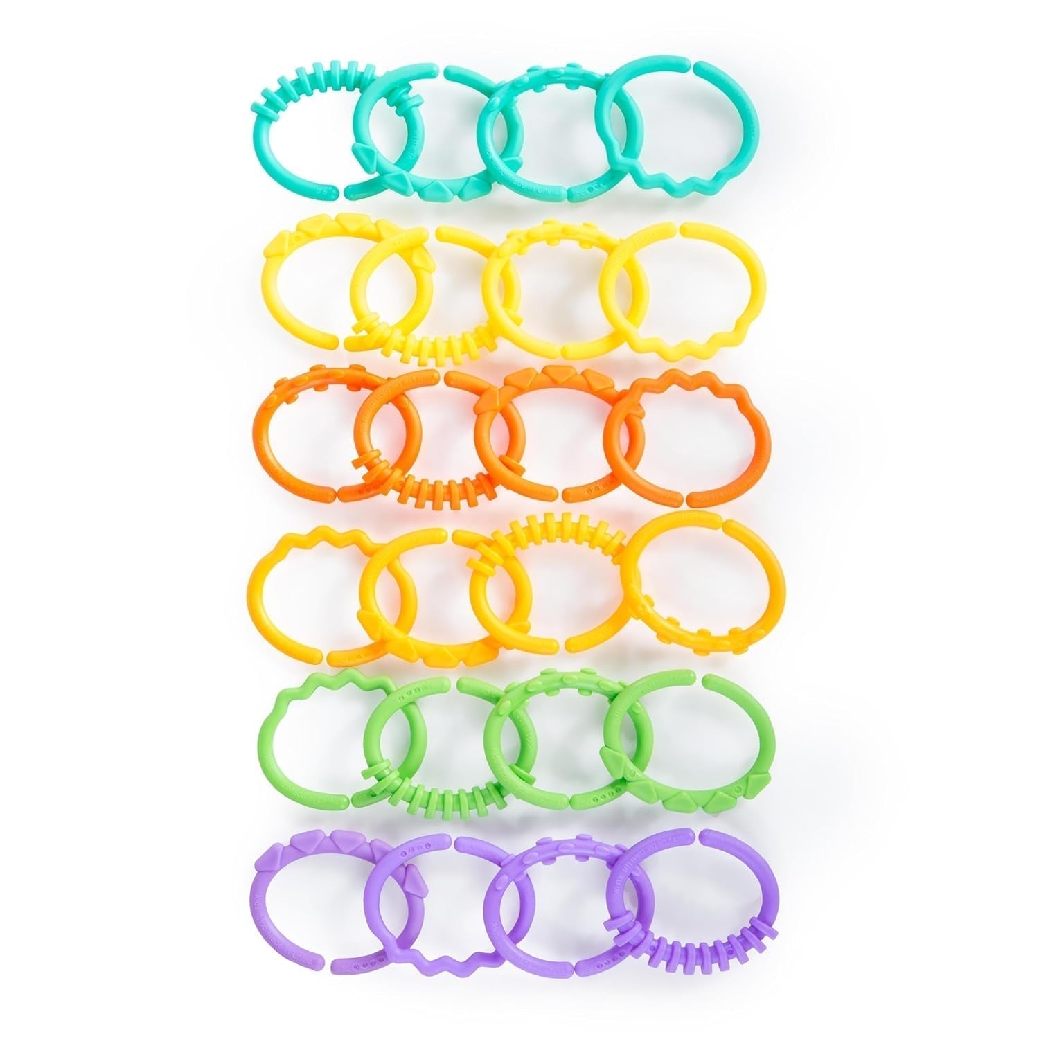 Bright Starts, Oball, Verbindungsglieder der Kinderwagenkette, viele Glieder, faltbar, leicht anzubringen, leicht zu reinigen, perfekt für Reisen, Bebe Toys Naty Shop Standardtitel