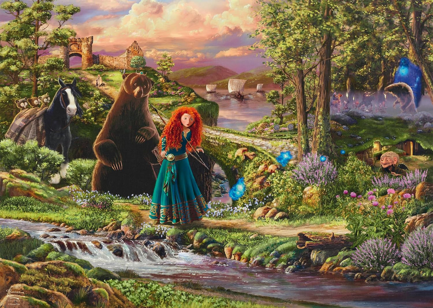 Schmidt Spiele 58039 Disney, Brave, Merida, Thomas Kinkade, Puzzle 1000 Teile, mehrfarbig Puzzle Naty Shop