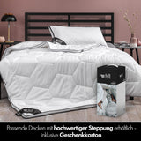Kissen 80 x 80 cm – 2-in-1-Design – Kissen im Kissen – großes, atmungsaktives und waschbares Schlafkissen und 100 % vegan – 2 Kissen, 3 Optionen – Kissen mit 600 g und 1200 g Füllung. Naty Shop Standard-Kissen
