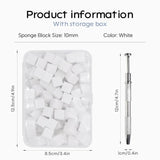 100 Stück Nail Art Schwamm Mit Metallgreifer, Sponge Brush Applicator, Sponge Nagel Pinsel, Nageldesign Zubehör Schwammpinsel, Verwendet, Um Eine Vielzahl Von Gradient Nail Art Patterns Zu Ersetzen