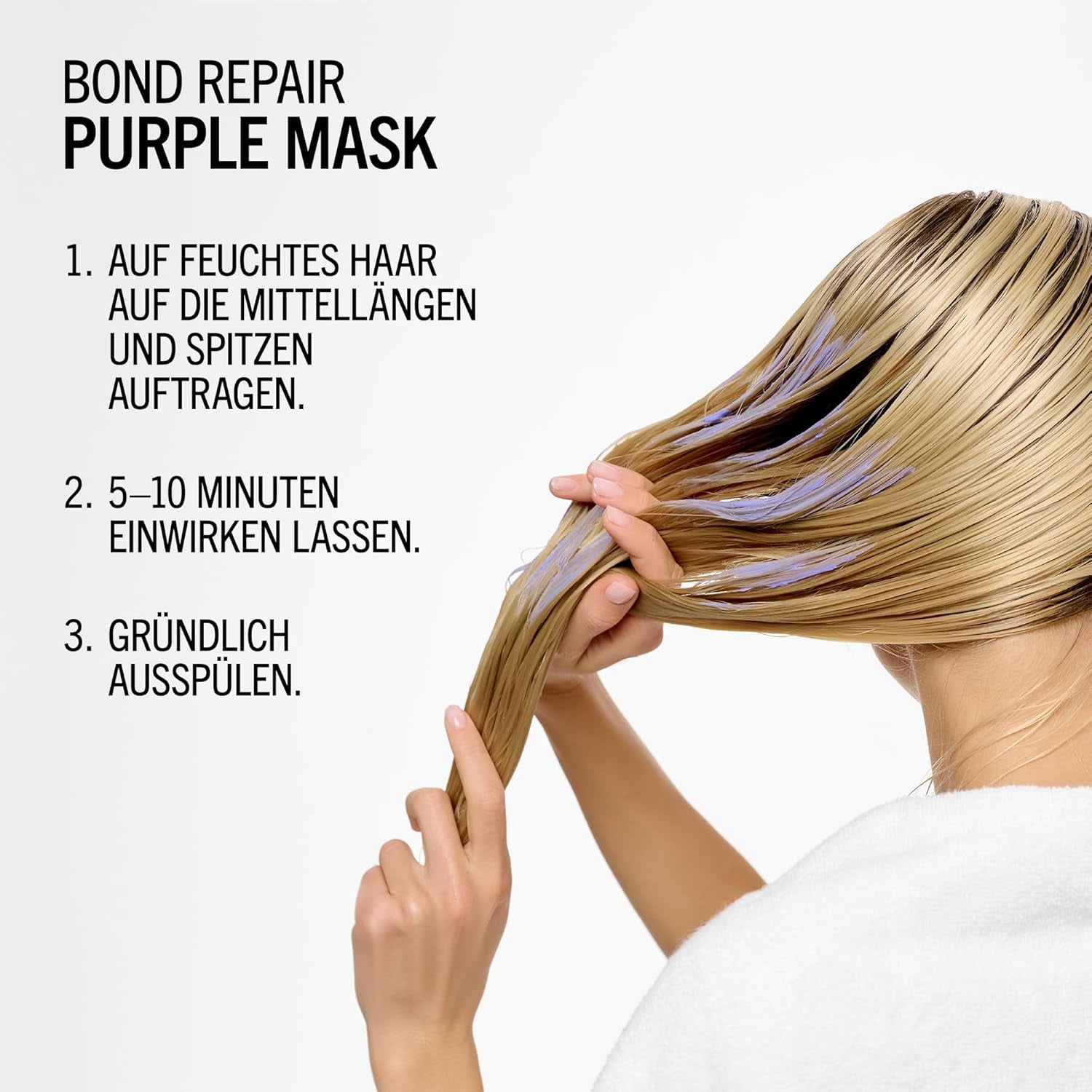 Schwarzkopf Professional BLONDME Bond Repair Purple Mask Maske für kühles Haar Neutralisiert Gelbtöne für gefärbtes, gebleichtes und helles Haar Tiefenpflegend und stärkend 200 ml Haarmaske Naty Shop
