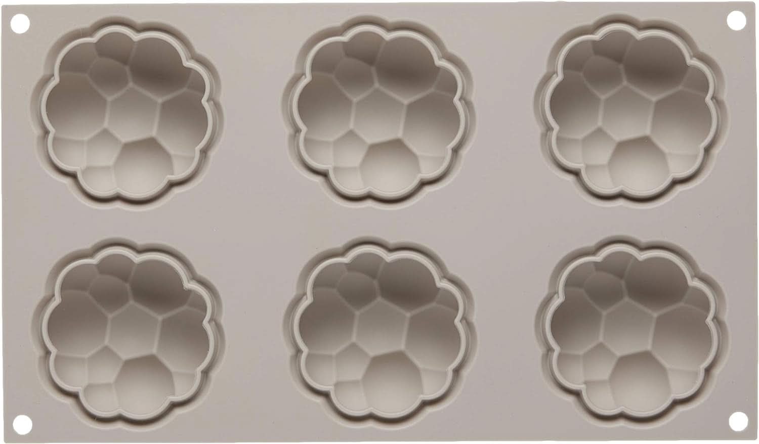 Silikomart, Form für Tartufo-Silikonkuchen, 8 einzelne Öffnungen, Ø 62 H 52 mm Kitchen Naty Shop Bollicine