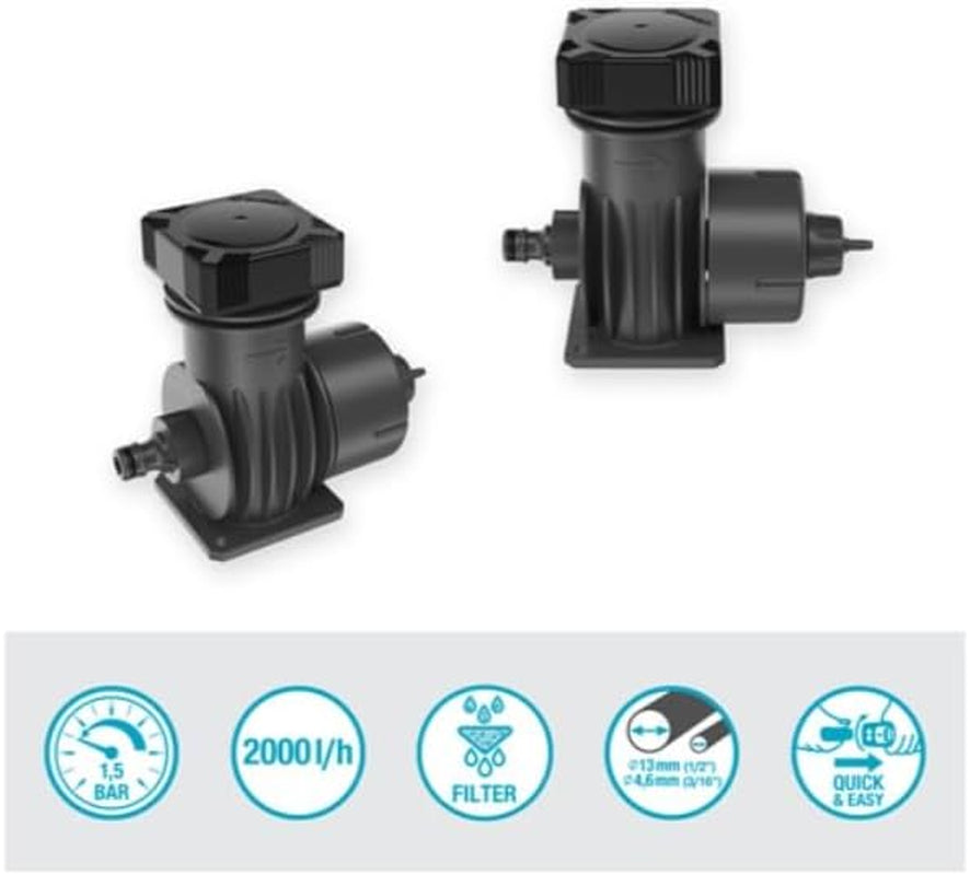 Bewässerungssystem Gardena Micro-Drip Basic Unit 2000: Grundgerät zur Druckreduzierung, Wasserdurchfluss ca. 2.000 l/h, schnelle und einfache Anschlusstechnik (1354-20)