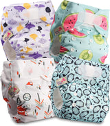 Littles and Bloomz wiederverwendbare Windel FLV2-0602, Standard-Klettverschluss, 6 Windeln