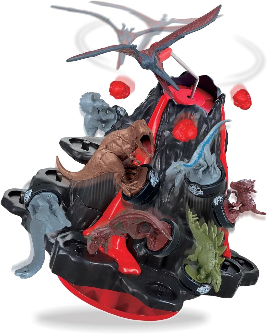 EPOCH Games – Jurassic World Trembling Volcano 7509 Dinosaurier-Spielzeug-Brettspiel für Kinder ab 4 Jahren