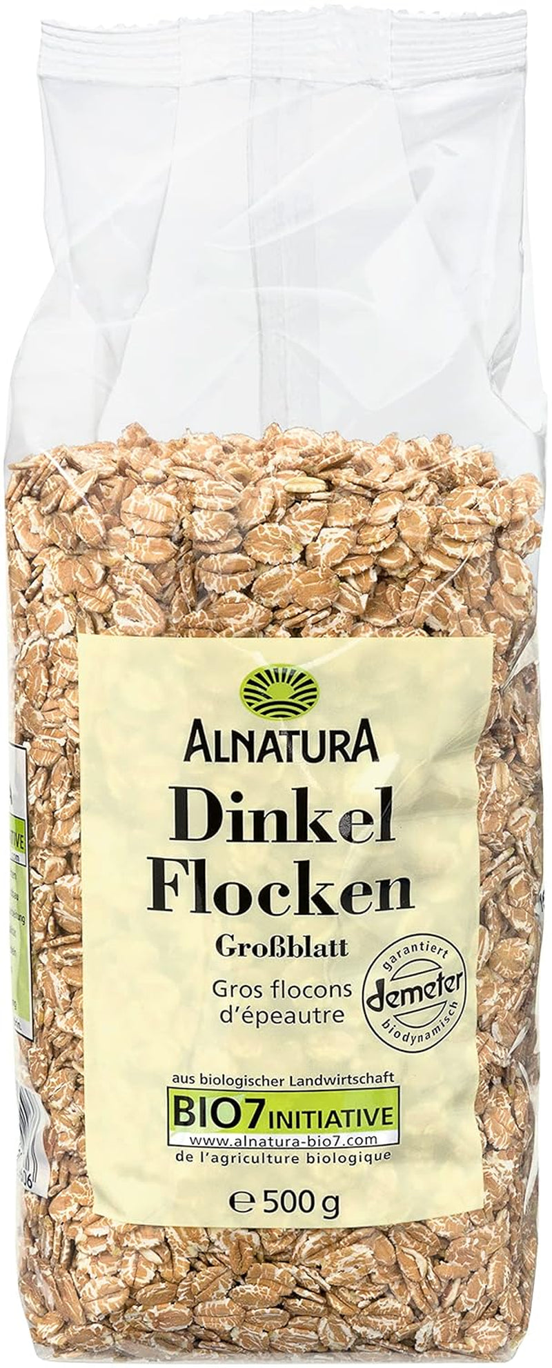 Bio-Dinkelflocken mit großen Flocken, 500g