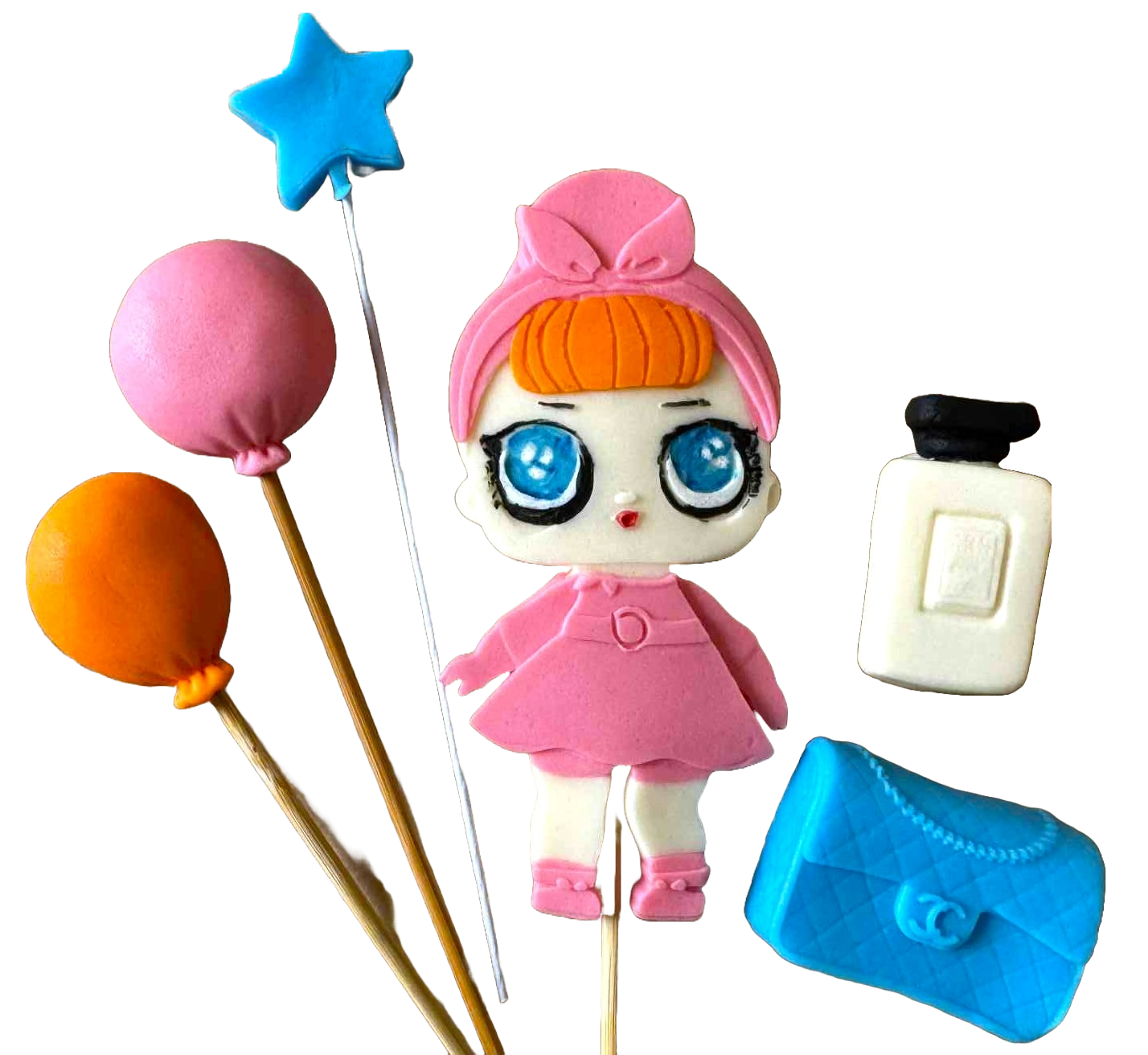 Set essbarer Dekorationen, LOL-Puppendekorationen von Sugar Paste Nati Shop
