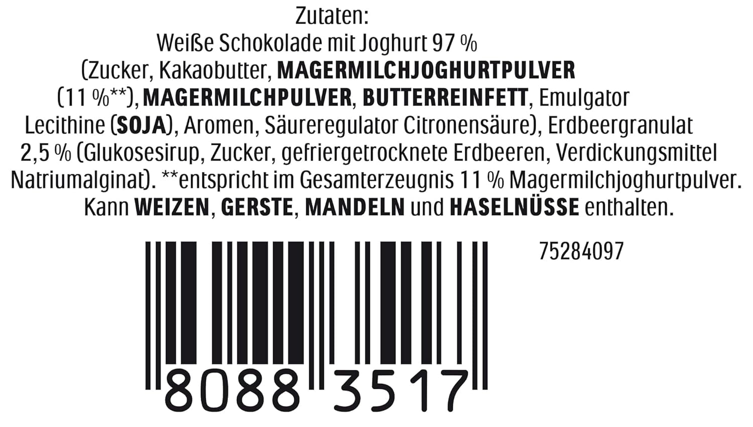 Osterhase mit Joghurt 75g – Schokohase zu Ostern – Weiße Schokolade mit Joghurt und fruchtigen Erdbeerstückchen – Schokohase zu Ostern und Osterkörbchen – Schokoladengeschenk – Ostergeschenk