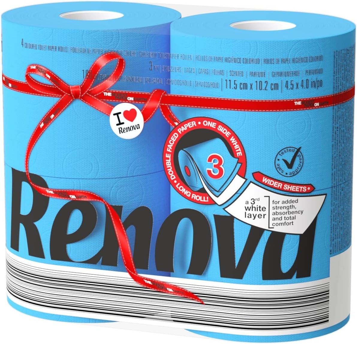 Renova Toilettenpapier, grün, 4 Rollen