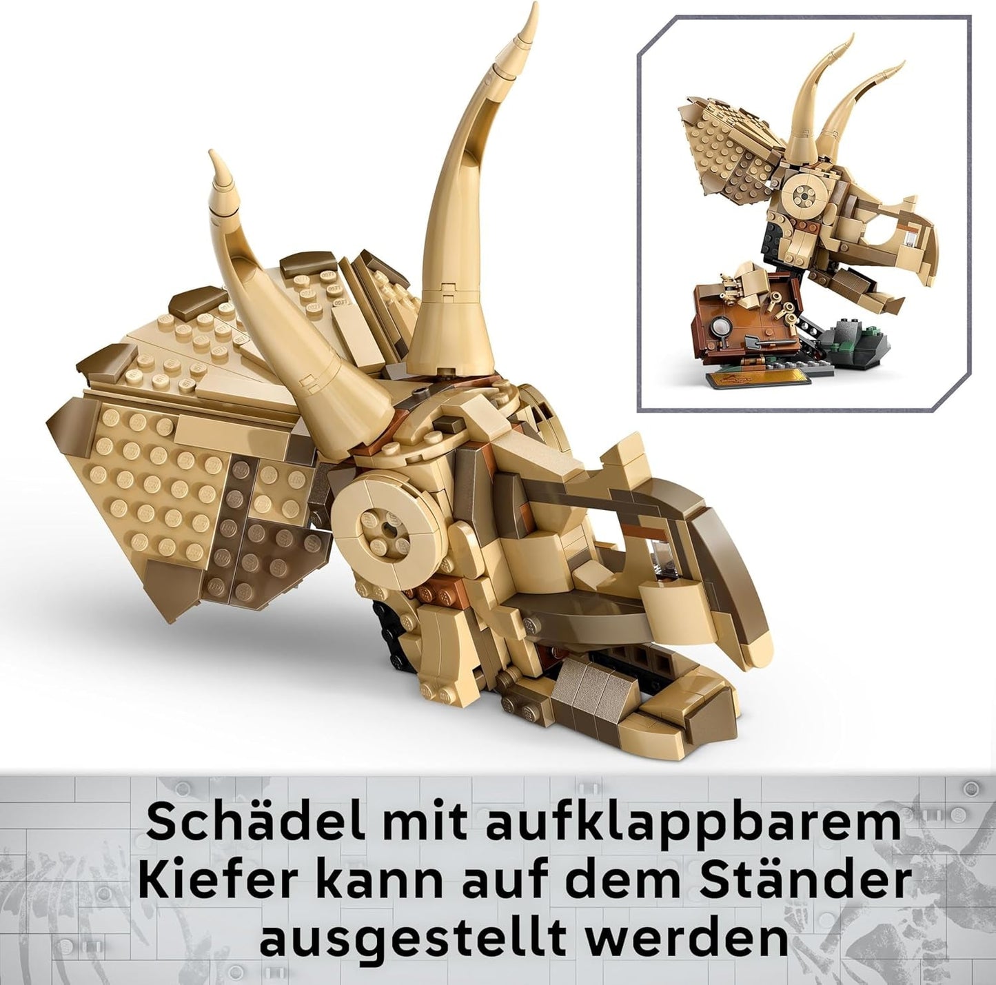 LEGO Jurassic World Dinosaurierfossilien: Triceratops-Schädelmodell, Dinosaurierspielzeug für Jungen und Mädchen ab 9 Jahren, Geschenk für Kinder und Fans Jurassic World 76969 Bausets Besuchen Sie den LEGO-Store