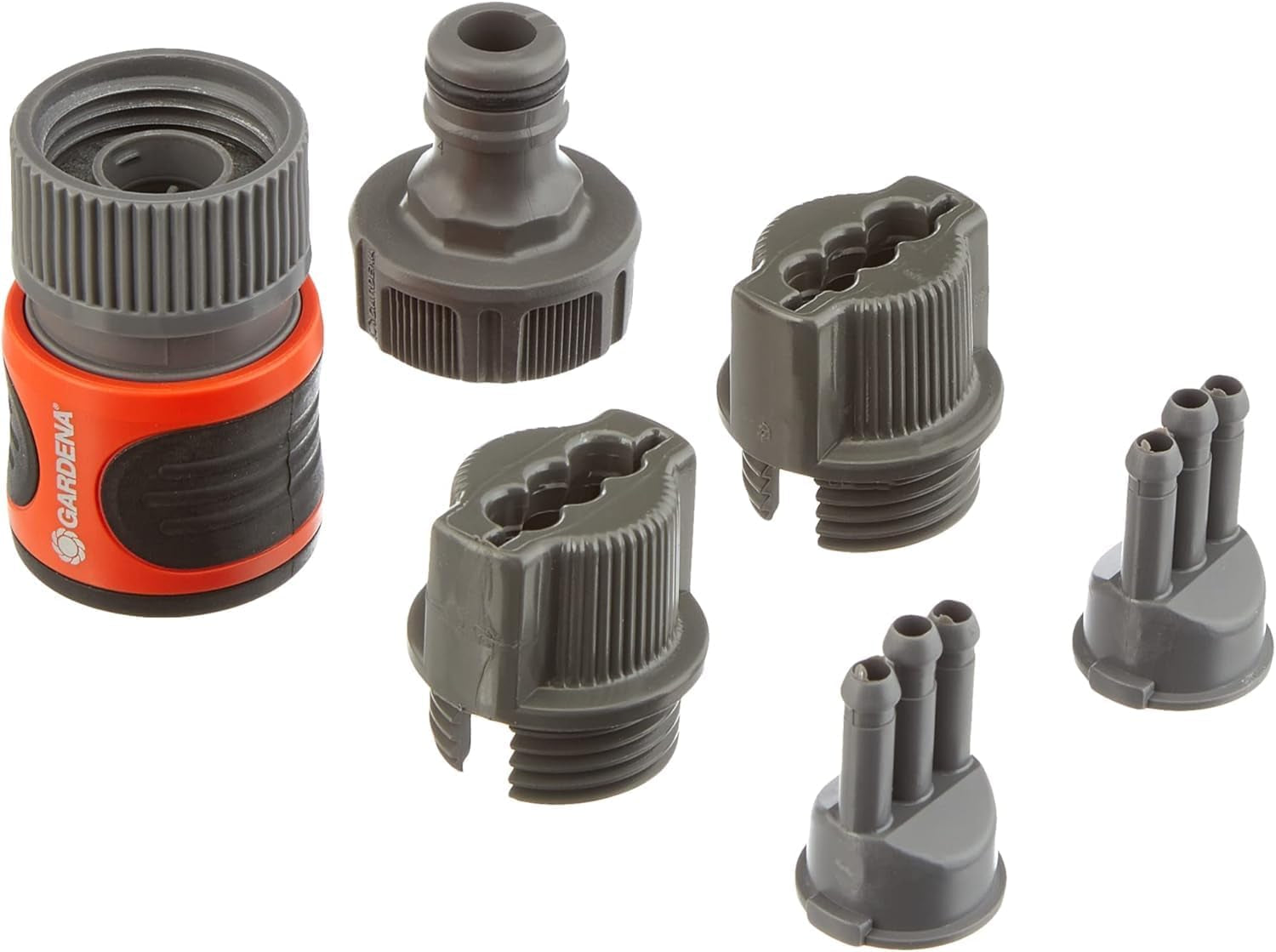 Gardena Sprinklerschlauch-Verbindungsset: Anschlussarmaturen für Anfang und Ende des Sprinklerschlauchs, Zubehör für Artikel (995, 996, 997, 1998, 1999), Original Gardena Systemteile (5316-20)