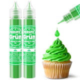 Gel-Lebensmittelfarbe – HXDZFX 2×30 ml, zuckerfreie Lebensmittelfarbe, hochkonzentriert, zum Dekorieren von Kuchen, weißem Fondant, Makronen, Keksen, Backen, Ostereiern, Schleim (Traubenviolett)