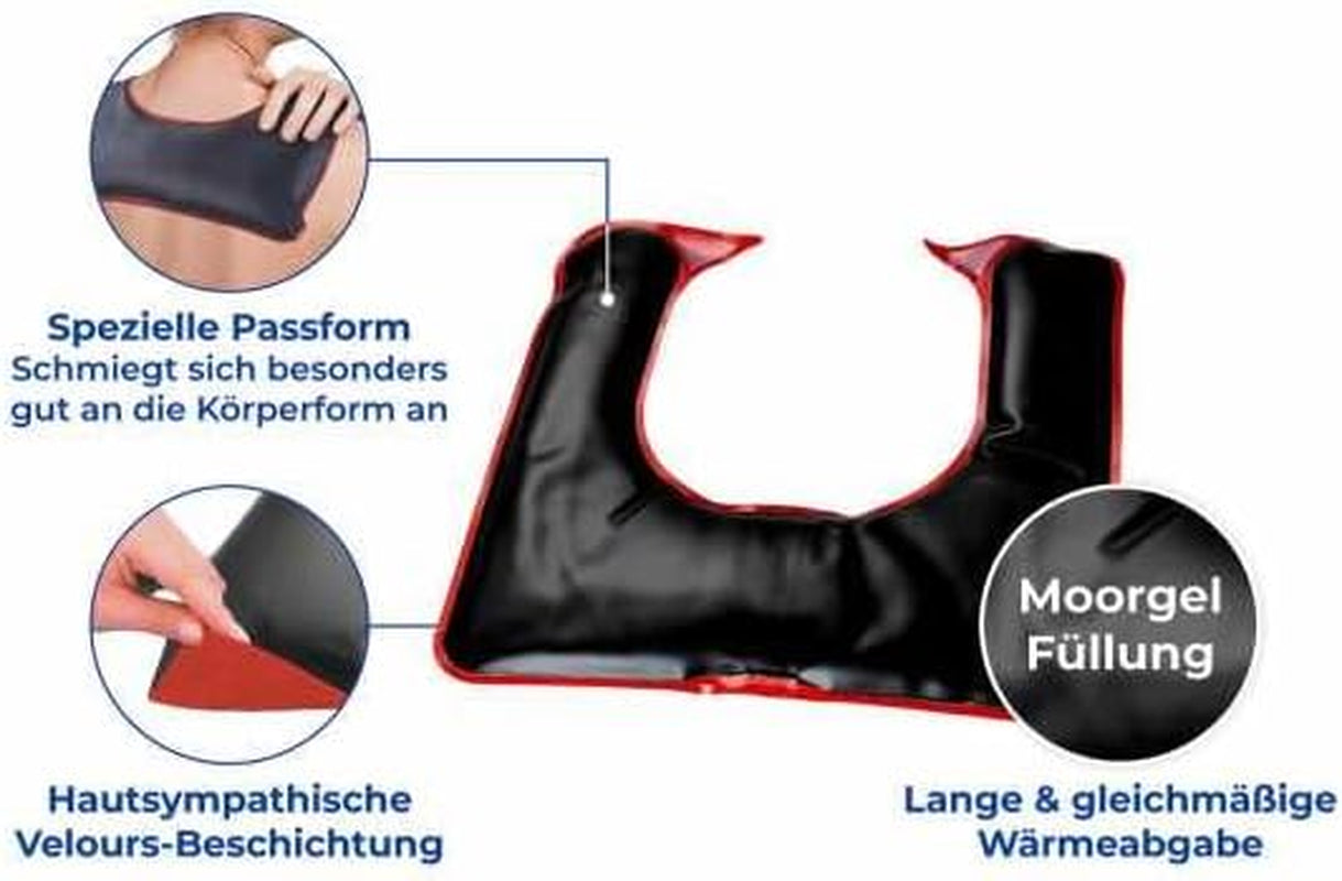 Maximex Moor-Nackenkissen für Mikrowelle, wohltuende Wärme gegen Verspannungen, spezielle Passform, Maße (L x H x T): 30,5 x 1 x 29 cm, orthopädische Nackenkissen, Naty Shop