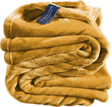 Bequeme Decke, Polyester, blau, 150 x 200 cm. Betten und Decken De Witte Lietaer Gelb Goldgelb 150 x 200