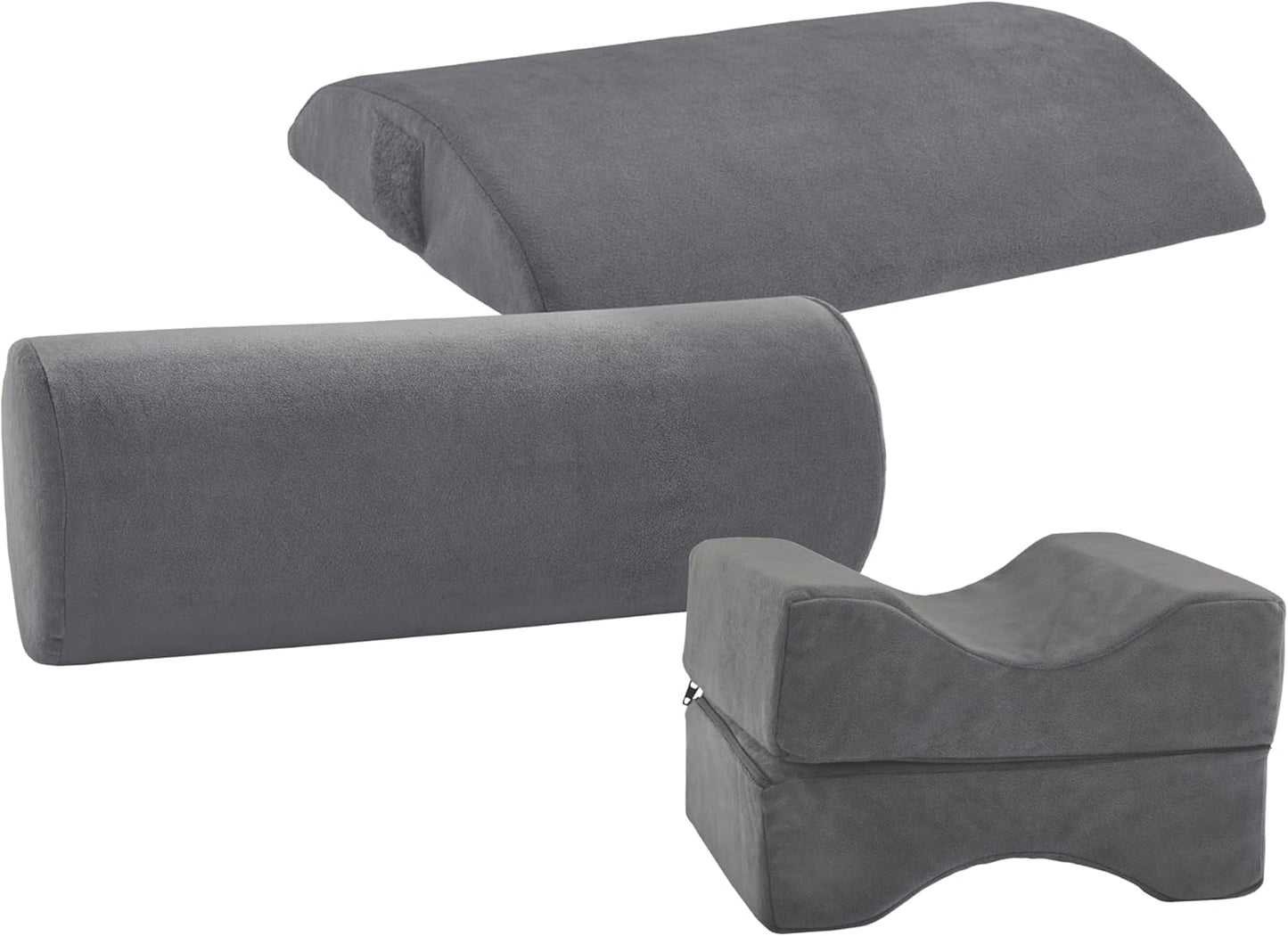 Traumnacht Orthopädisches Rücken-/Lendenkissen mit viskoelastischem Schaumstoffkern und hautfreundlichem Microfleece-Bezug, Öko-Tex zertifiziert, hergestellt nach deutschen Qualitätsstandards