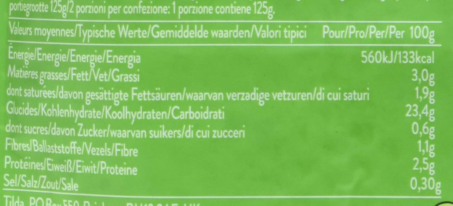 TILDA Gedämpfter Basmatireis mit Limette und Koriander für die Mikrowelle, 250g