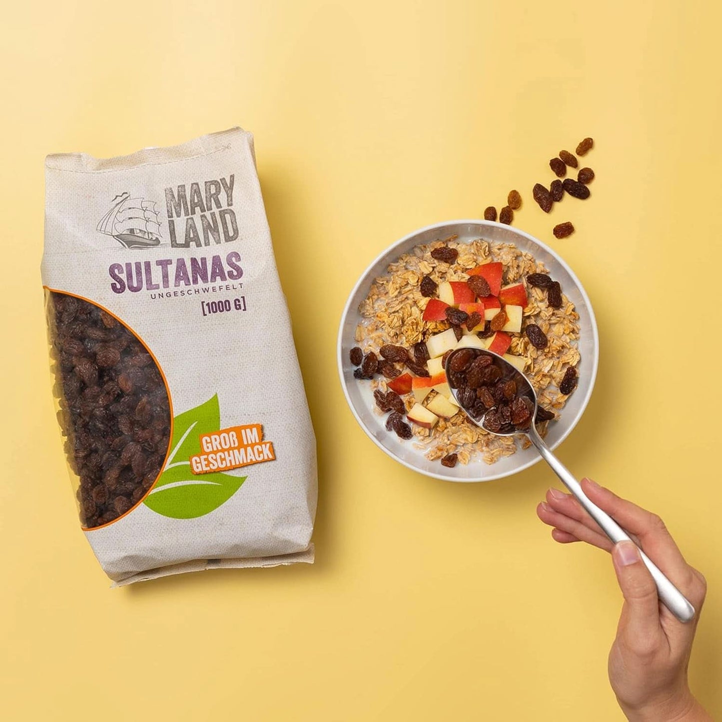 Maryland-Sultanas, getrocknete Rosinen, natürlich süß, ohne Zuckerzusatz – ohne Konservierungsstoffe, 1 kg dehydrierte Produkte Naty Shop